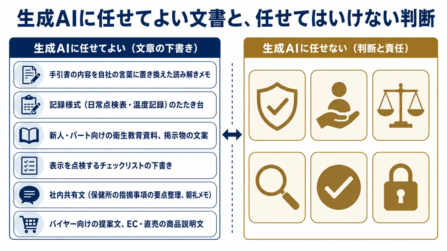生成AIに任せてよい文書と、任せてはいけない判断