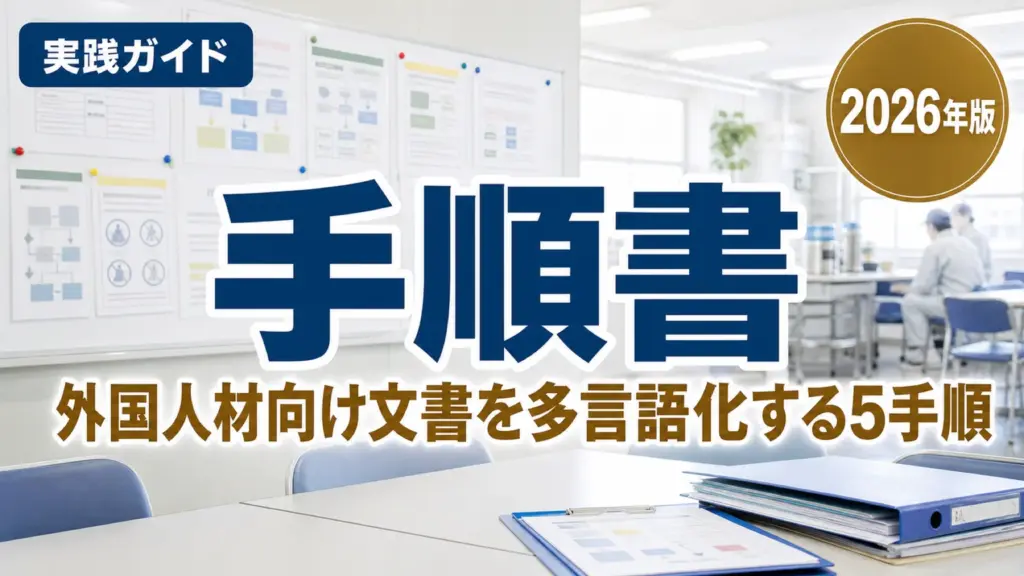 【2026年最新】外国人材の手順書を生成AIで多言語化する5手順｜栃木