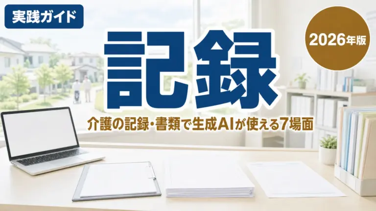 介護の記録と書類に生成AIを使う線引きと7つの用途｜栃木【2026年】