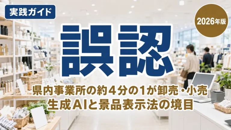 【2026年最新】小売・卸売業の生成AI活用と景品表示法｜栃木