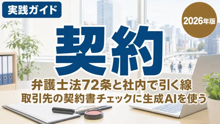 取引先の契約書チェックに生成AIを使う線引き｜栃木【2026年】