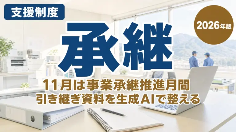 栃木の事業承継｜引き継ぎ資料を生成AIで整える