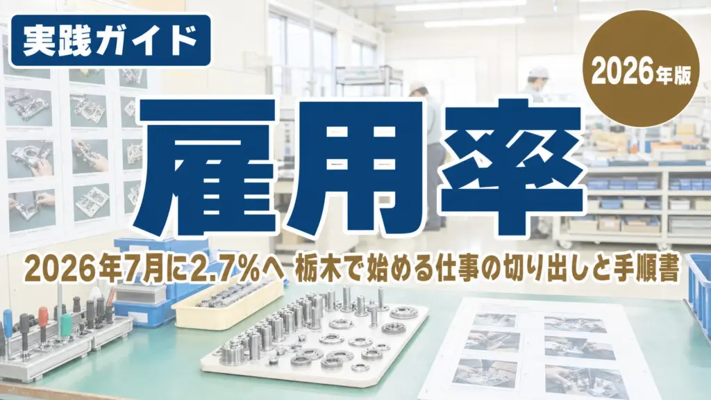 障害者の法定雇用率2.7%｜栃木で始める仕事の切り出し