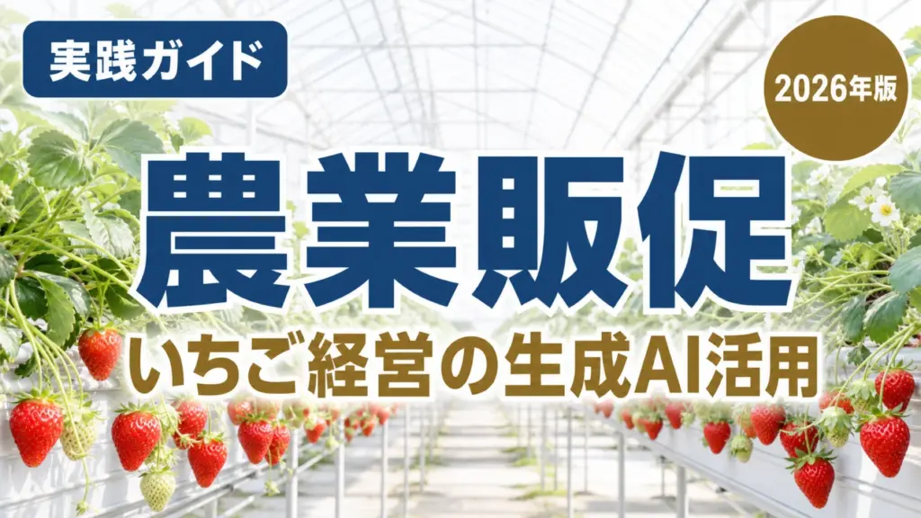 【2026年最新】いちご農家の生成AI活用6場面｜栃木の販促と書類