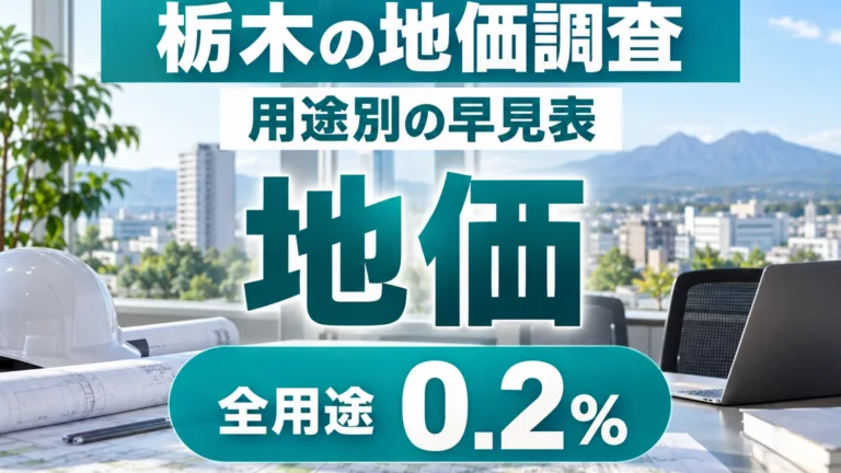 栃木の地価調査の読み方｜基準地価と用途別の早見表