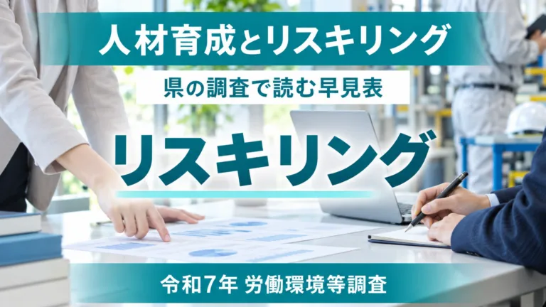 栃木の労働環境等調査の読み方｜人材育成とリスキリングの早見表